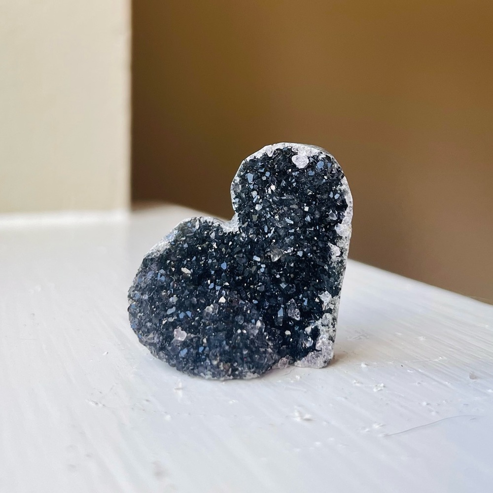 Black Amethyst heart